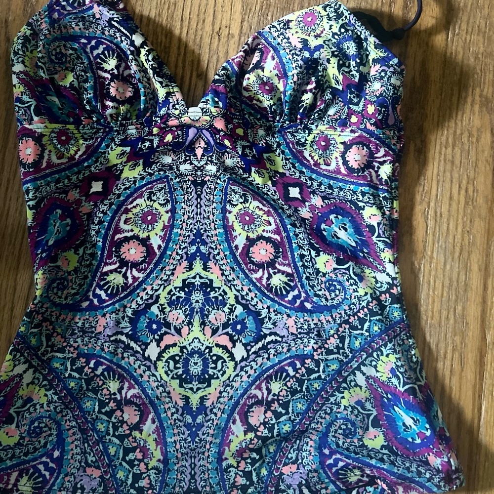ATHLETA Colorful Paisley Tankini top